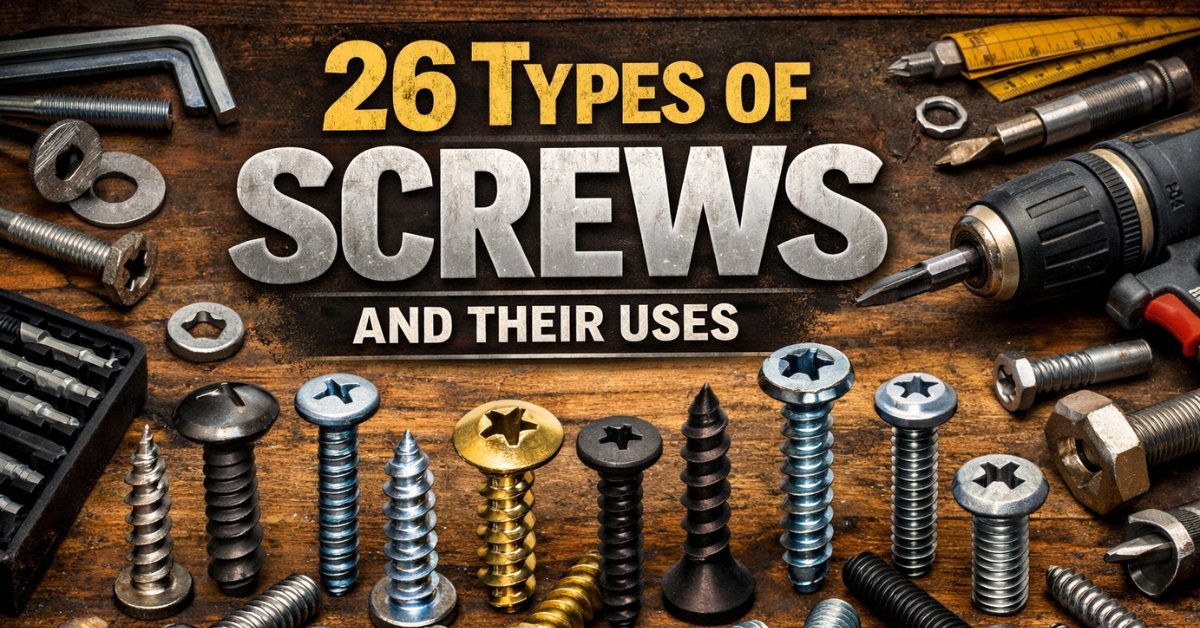 26 Types of Screws and Their Uses